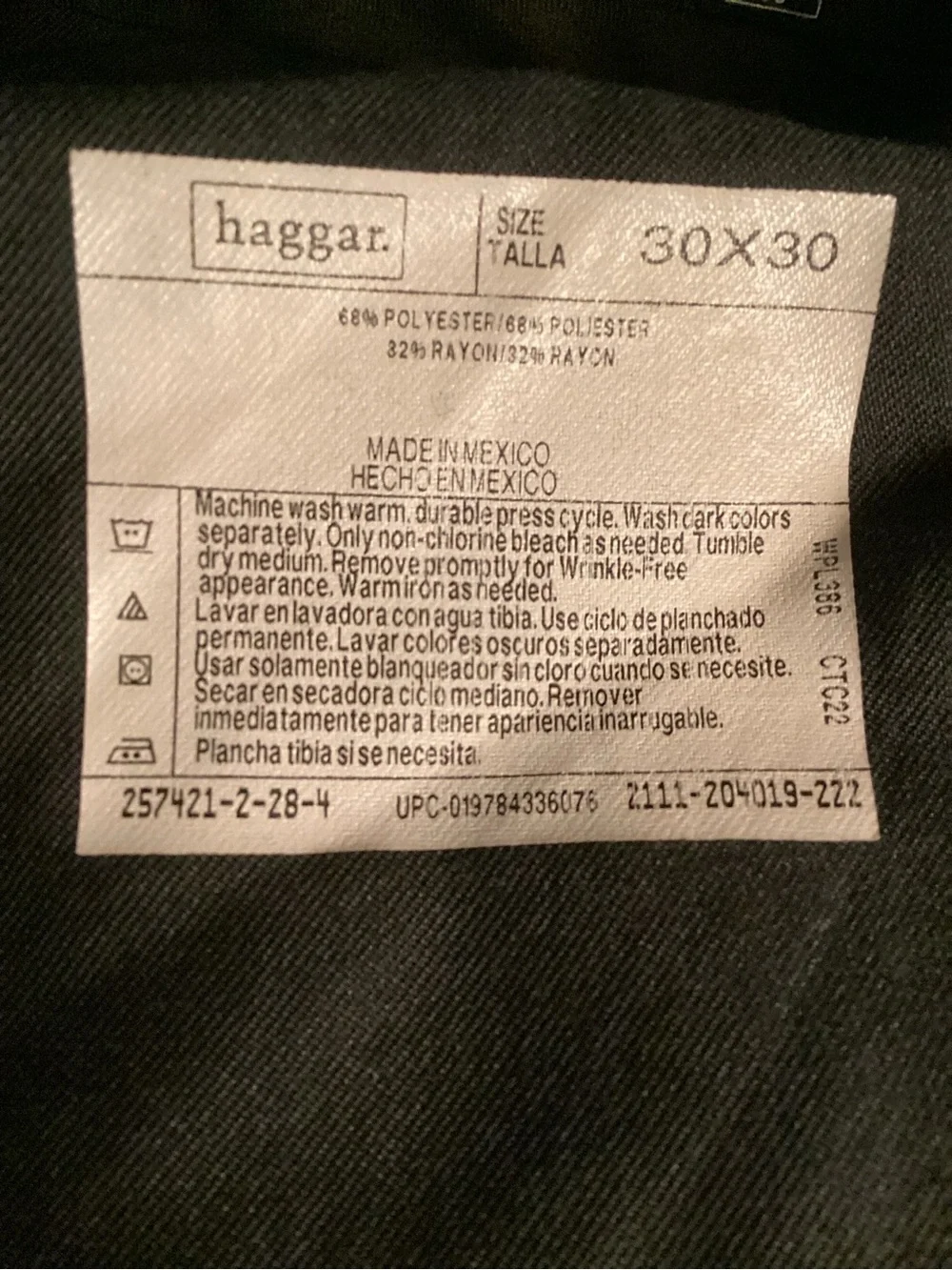 Haggar Men's Black Dress Pants - Pleated Front